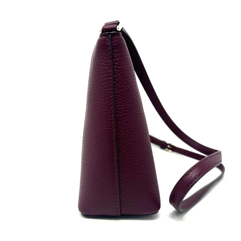 Kate Spade Harlow Crossbody Purse Deep Berry Purple Leather WKR00058